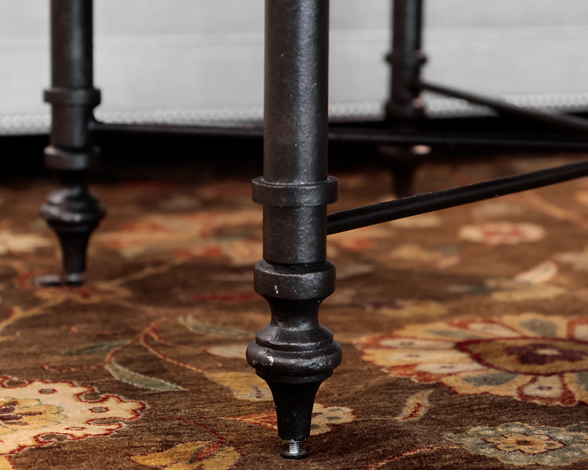 Round Natural Wood Cocktail Table With Black Metal Base