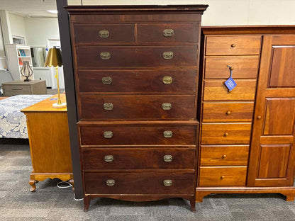 Mahogany 8-Drawer Chest on Chest