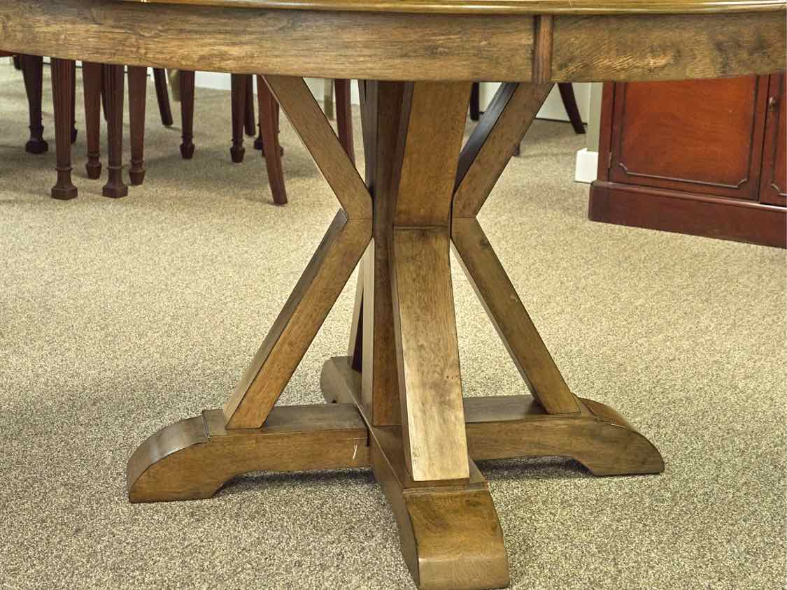 Oak 53" Round Pedestal Table Dining Table