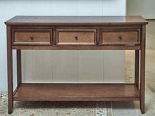 Pier 1 Imports Cherry 3 Drawer & Lower Shelf  Sofa Table/ Console