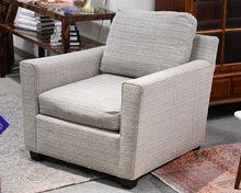 Hallagan Gray Tweedy Track Arm Chair