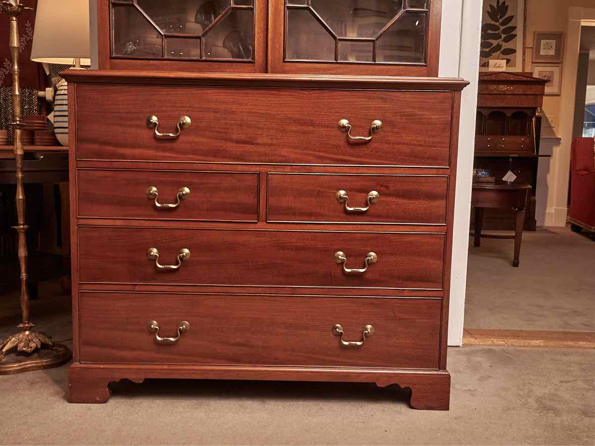 Baker Mahogany 2 Piece  Secretary Desk with Drop Down Desk