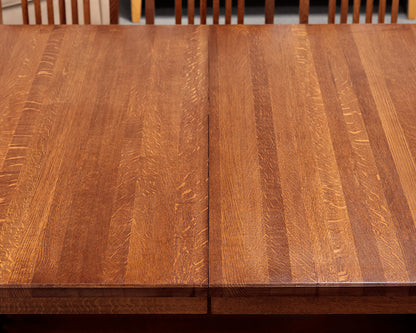 Oak Mission Style Table & 8 Chair Set