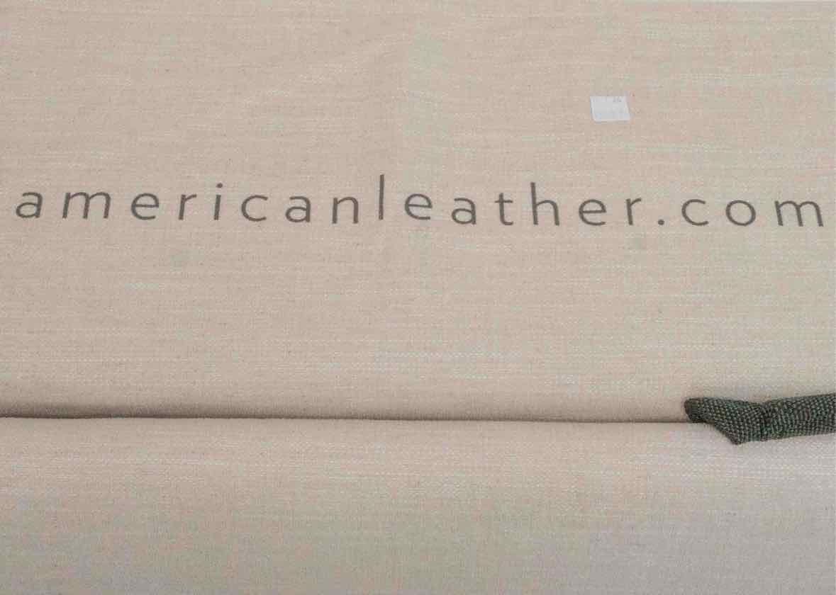 American Leather  3 Cushion  Ecru Upholstered Queen Sleeper