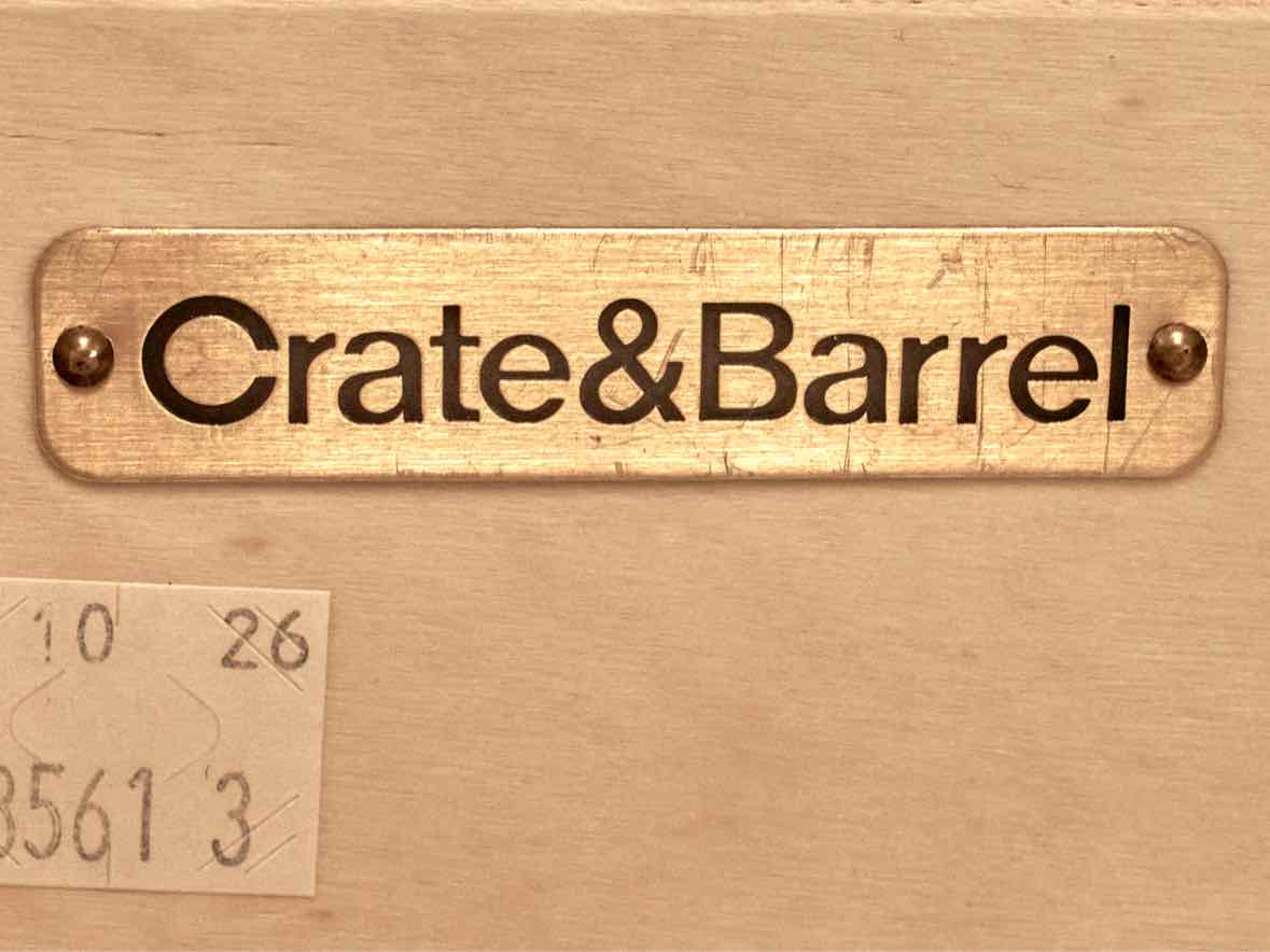 Crate & Barrel Tate 32" 5-Drawer Tall Dresser in Light Stone Finish