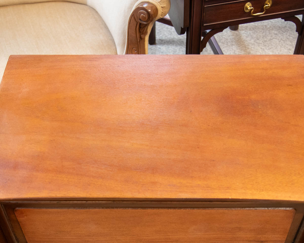 Pair of Solid Mahogany 2-Tone Nightstands