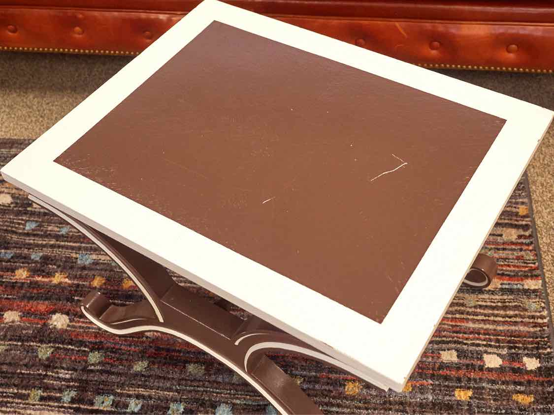 Pair of  Brown & White Painted Side Tables