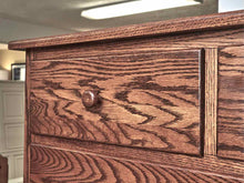 Oak 7 Drawer Chest with Wood Knobs