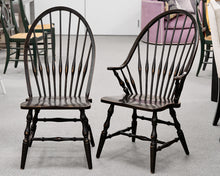 Set of 8 Black Windsor Dining Chairs