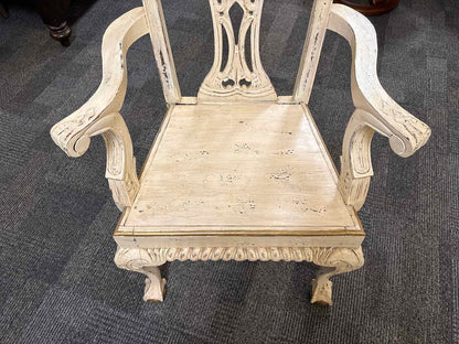 Distressed Chippendale Arm Chair