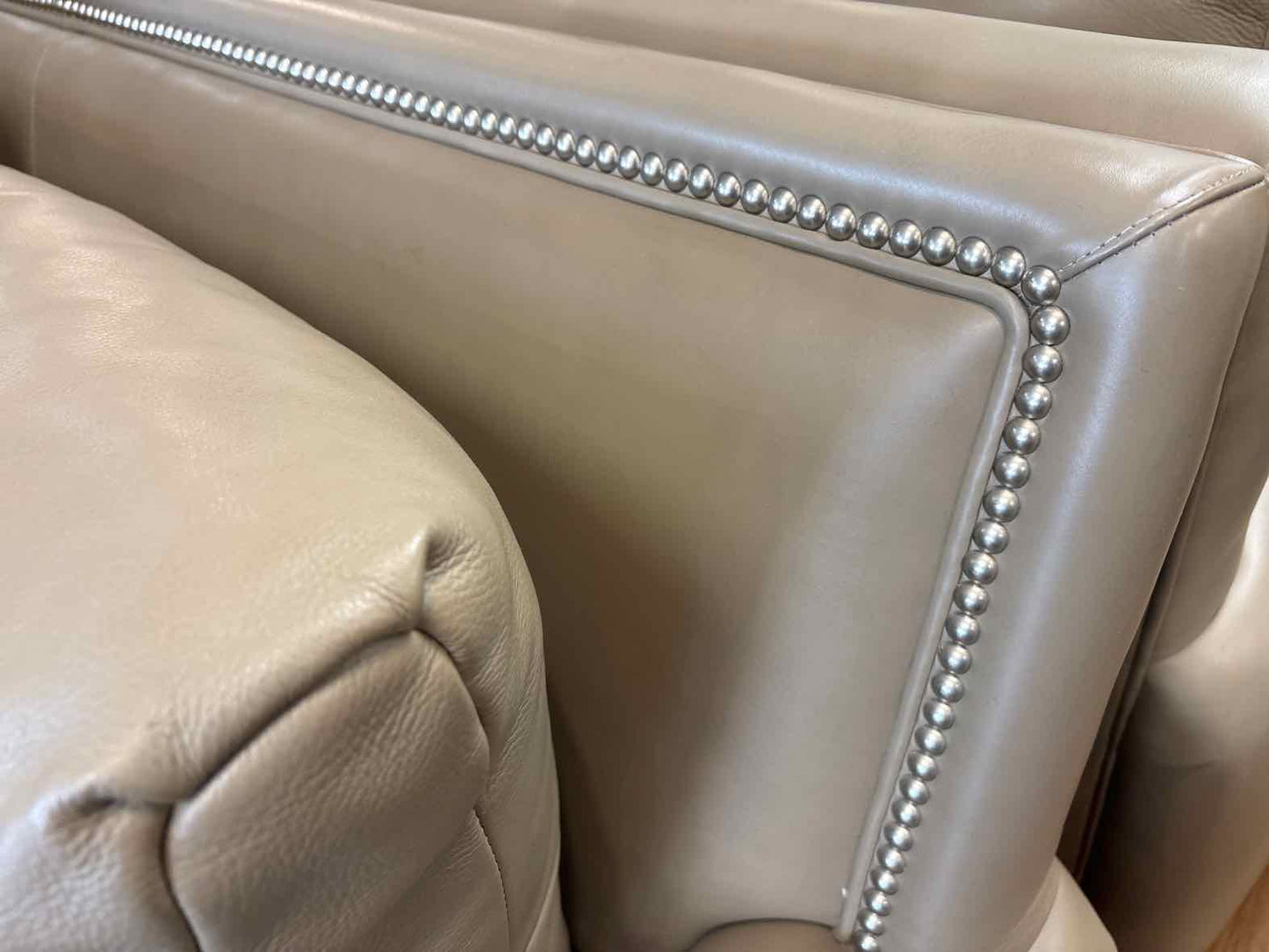 Hancock and Moore 3-Seat Leather Sofa in Putty