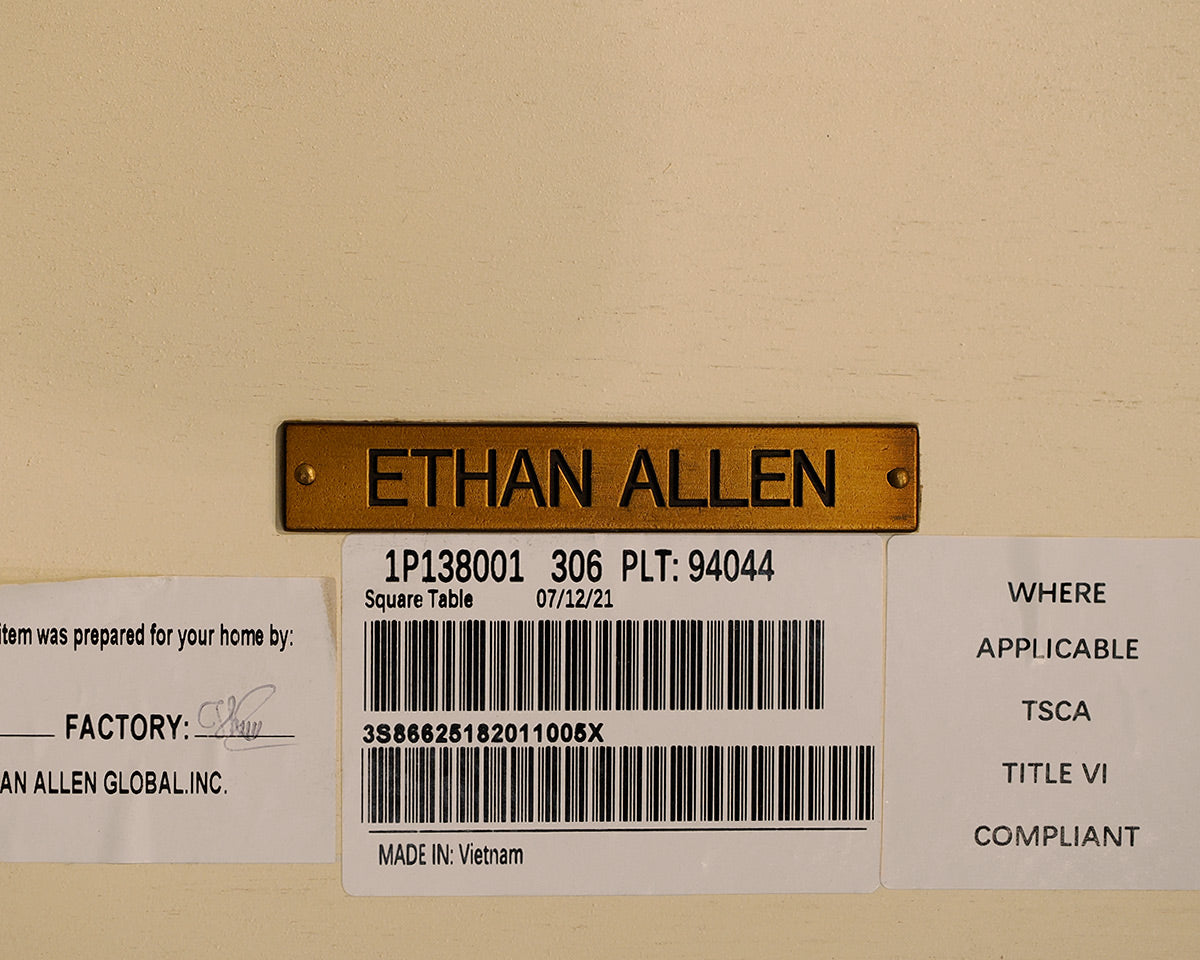 Ethan Allen Dynasty Square Coffee Table
