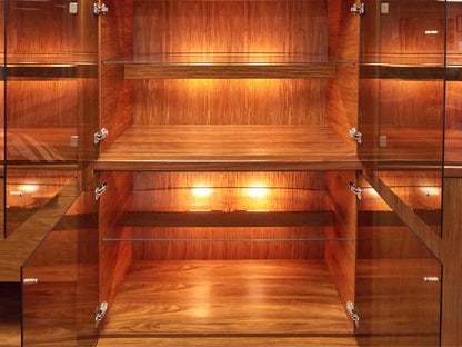 Rosewood  Display Cabinet/Wall Unit with Lighted Interior  Made in Germany
