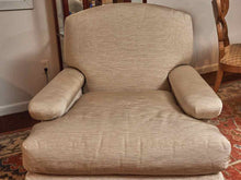 Custom Upholstered Silk Blend In Taupe Lounge  Chair
