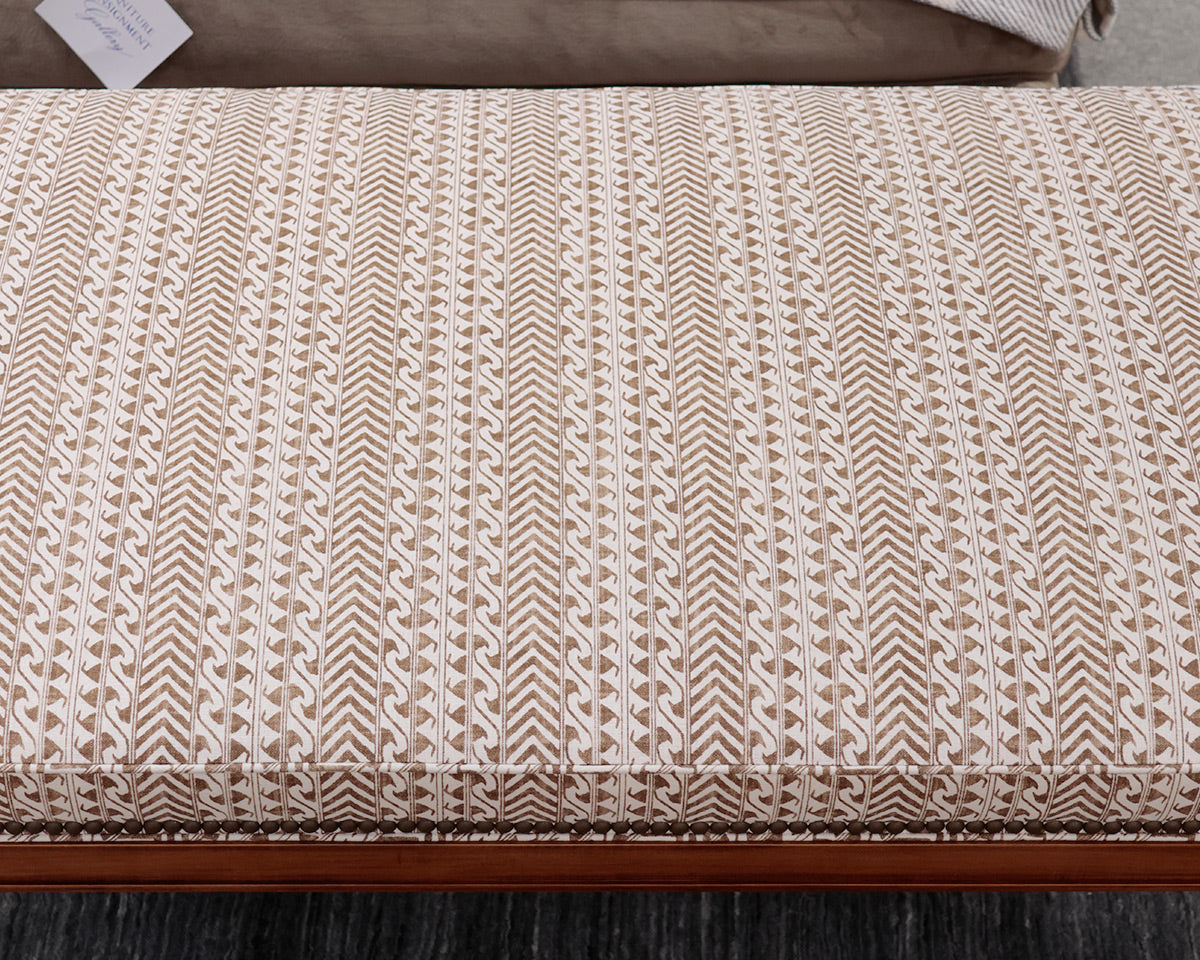 Kravet Custom Ottoman w/ Spooled Legs