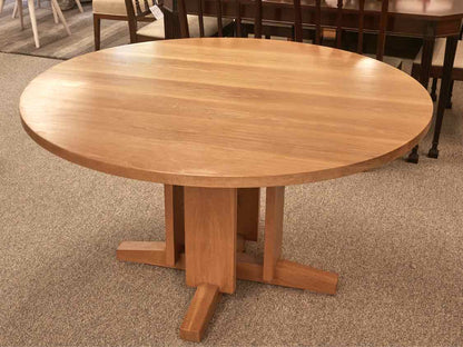 Charles Webb Maple Contemporay Round Pedestal  Dining Table