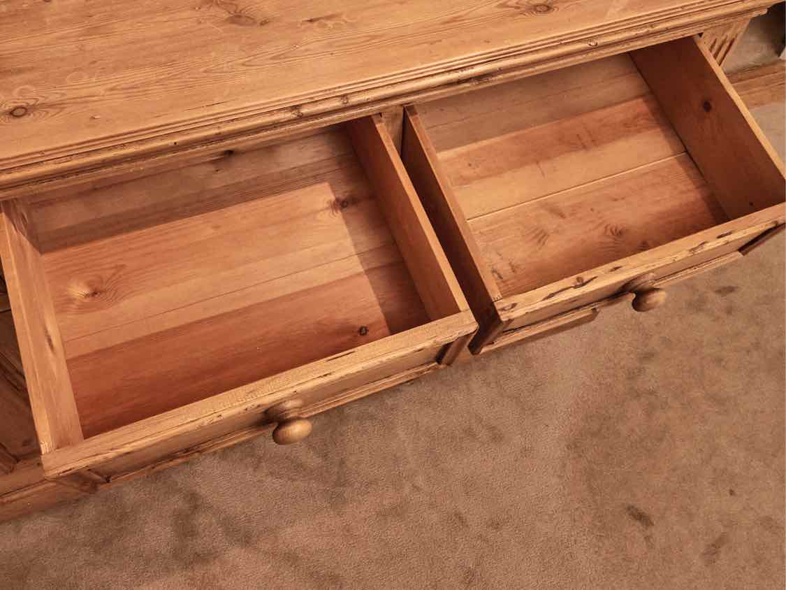 Solid Pine 3 Drawer & 3 Panel  Door Sideboard