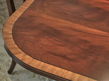 Ethan Allen Banded Mahogany Dining Table & Set of 8 Chairs