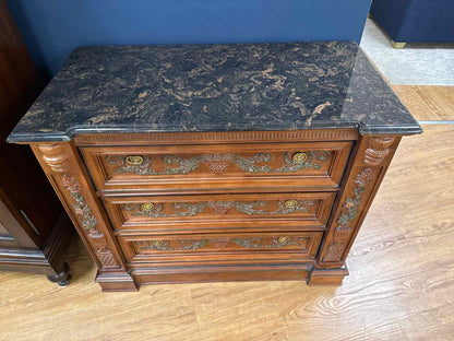 Pulaski Marble Top 3-Drawer Bachelor Chest