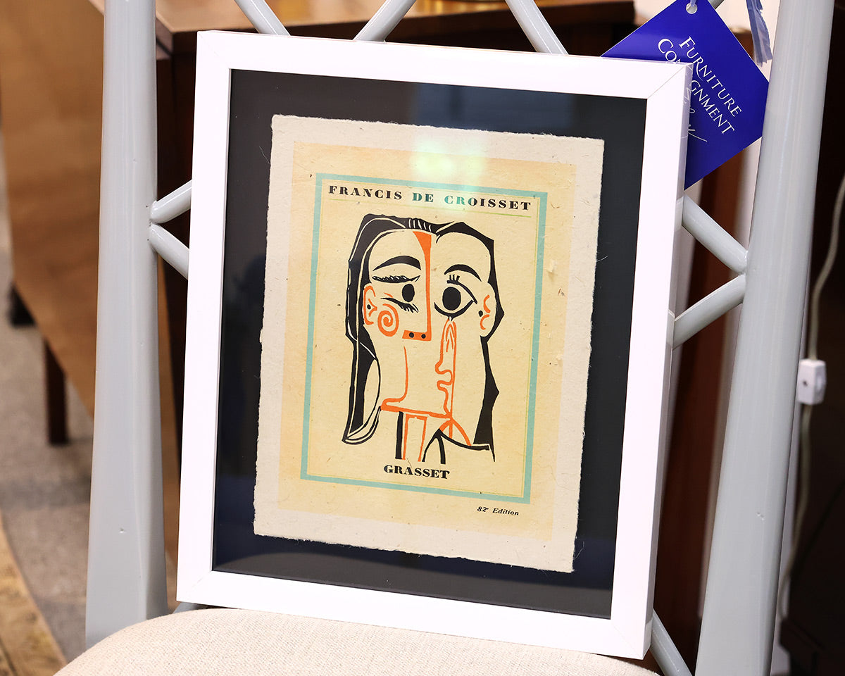 "Lepal IID" Float Mount Vintage Modern Print in Black Frame