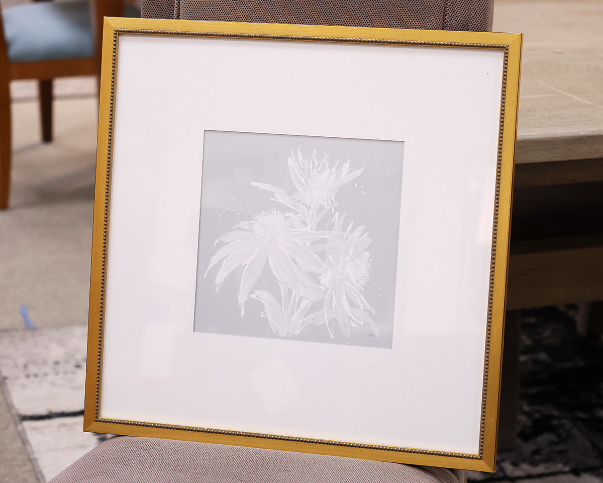 "Echinacea IV" Matted Print in Antique Gold Frame