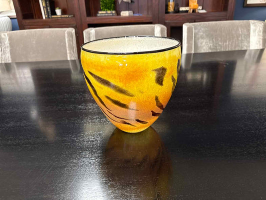 Ombre Glass Big Cat Vase
