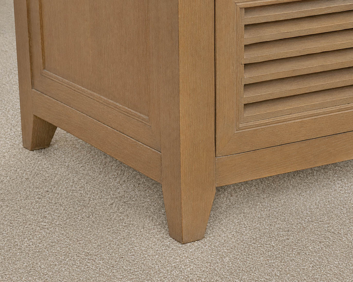 RH Shutter Collection 7-Drawer Dresser in Light Brown Drifted Oak