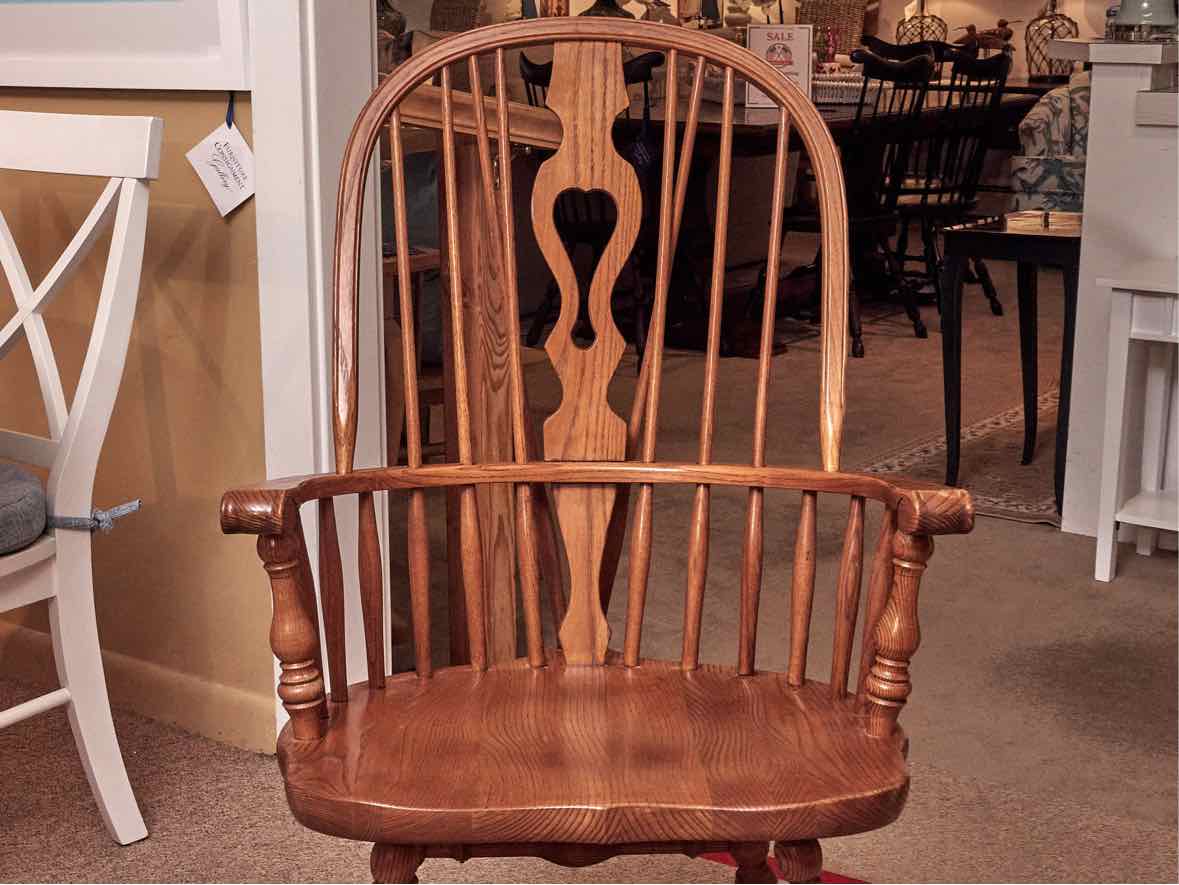 Bent Bros Colonial Oak Oval  Table & 6 Oak Windsor Chair Set