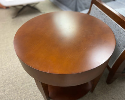 HBF Popular Wood Round Side Table with Shelf