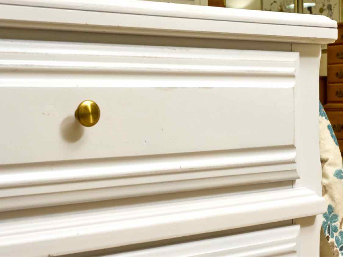 Broyhill  White Finish 3 Drawer Bedside Chest