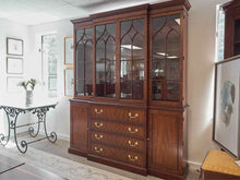 Henkel Harris Banded Mahogany Breakfront