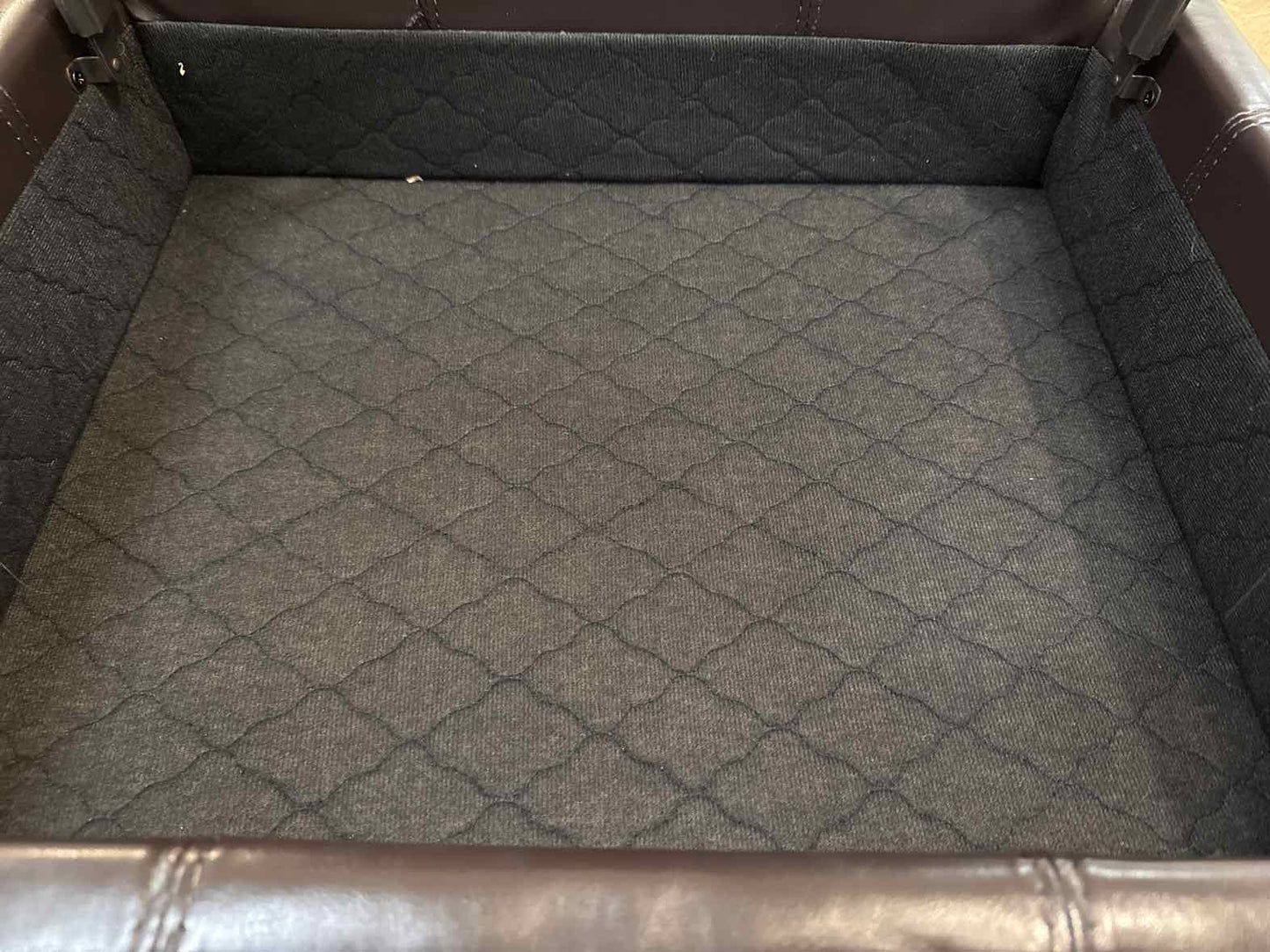 Leather Storage Ottoman