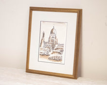 Saint Joseph Oratory of Mount Royal  Montreal Etching & Watercolor Wall Decor
