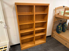 Double Wide Oak Bookcase