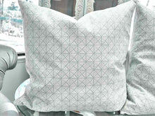 Pair of Blue Geometric Print Accent Pillows