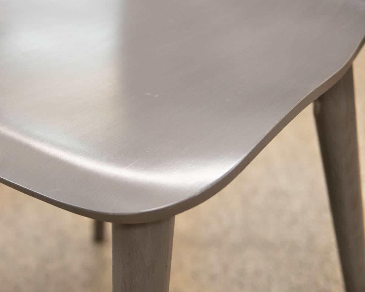 Pair of Crate & Barrel  'Brera Grigio' Bentwood Warm Grey Dining Chairs