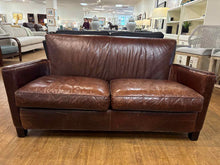 Crate & Barrel Leather Loveseat