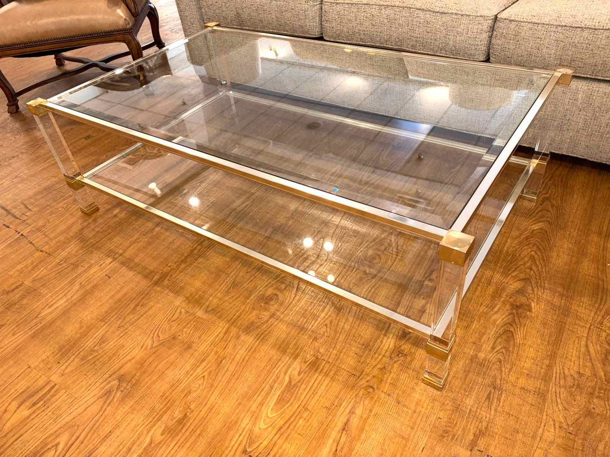 Two-Tier Glass Top Coffee Table