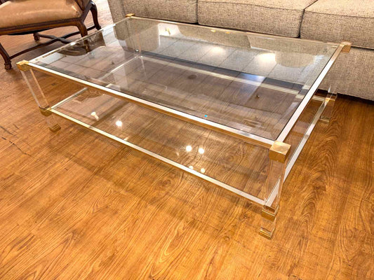 Two-Tier Glass Top Coffee Table