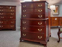 Mahogany 6 Drawer Chest on Chest