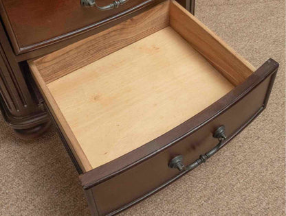 Euroclassique Mahogany Finish Curio Display Cabinet