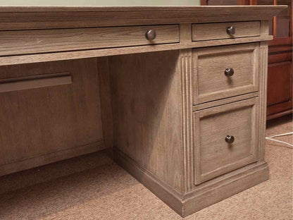 Pottery Barn 'Livingston'  Executive  Desk in Gray Wash Finish