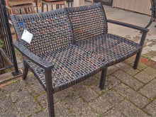 Frontgate Outdoor Set 'Isloa' Black Aluminum & Black Walnut Wicker