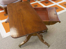 Walnut Console Table with Hidden Drawer