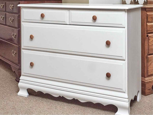Wildwood White Finish Solid Maple 3 Drawer Dresser