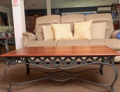 West Barnstable Maple Top Iron Base Cocktail Table