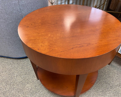 HBF Popular Wood Round Side Table with Shelf