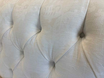 Ethan Allen Curved Tufted Sofa