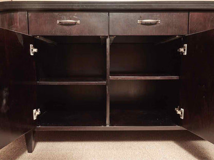 Arhaus Espresso Finish 3 Drawer, 3 Door, 10 Shelf Sideboard