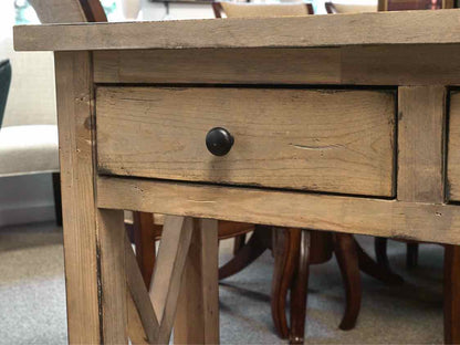 Grey Driftwood 2 Drawer& 1 Shelf Console